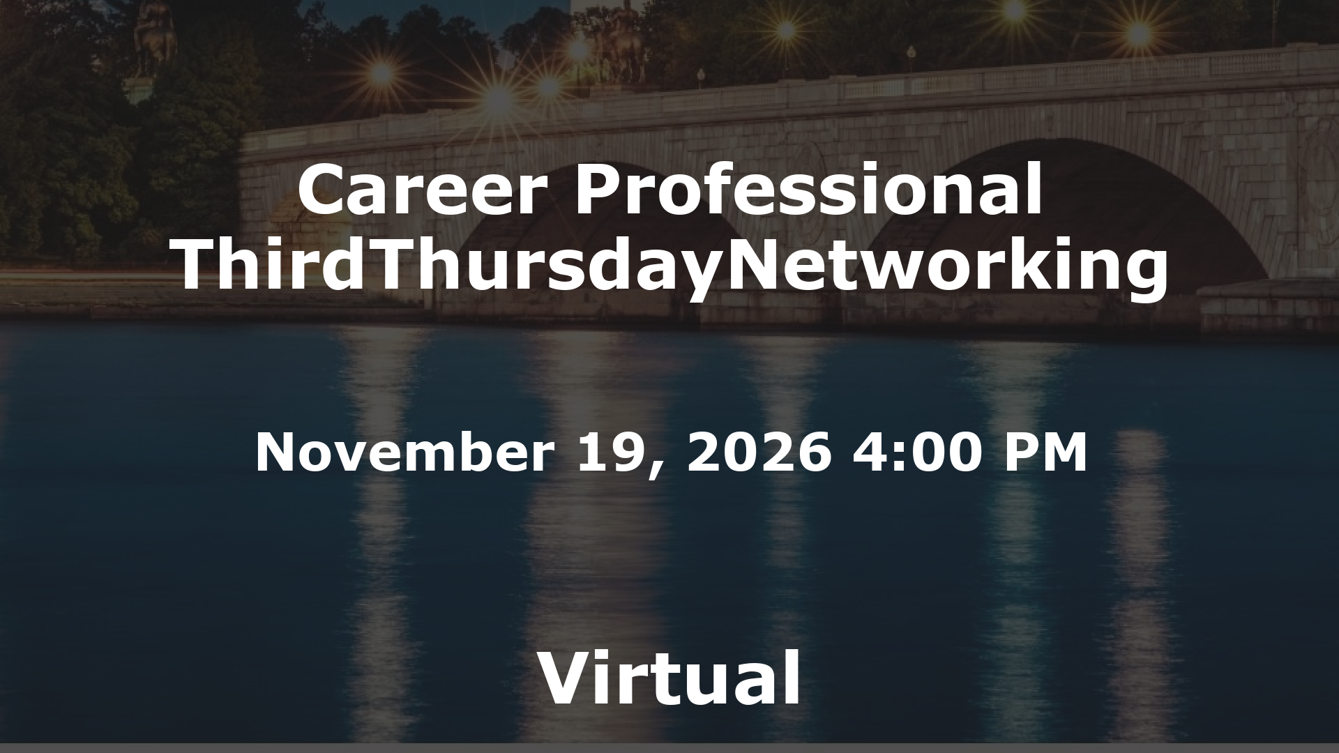 Career Professional ThirdThursdayNetworking event image